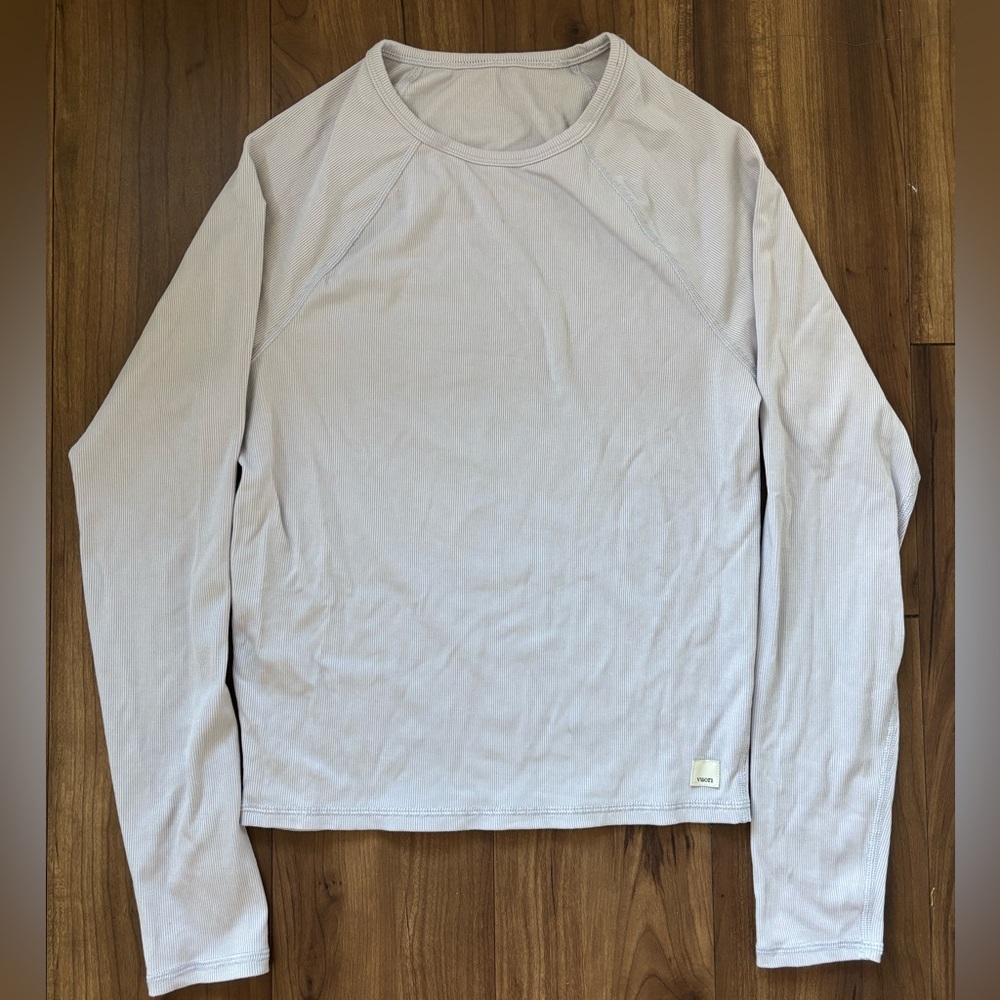 NWOT Vuori Light Purple Long Ribbed Sleeve Tee